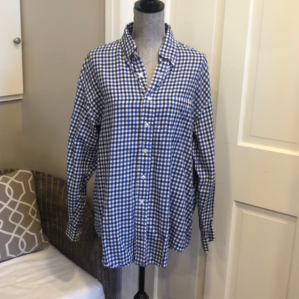 Brooks Brothers Blue Plaid Button Down Shirt